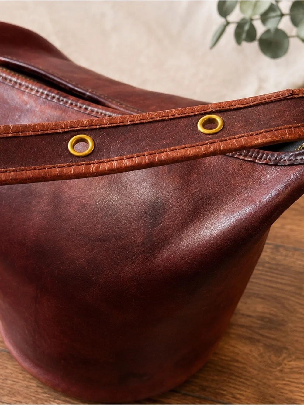 Vintage Coach Duffle Sac 9085 Leather Bucket Bag Made in New York City, USA